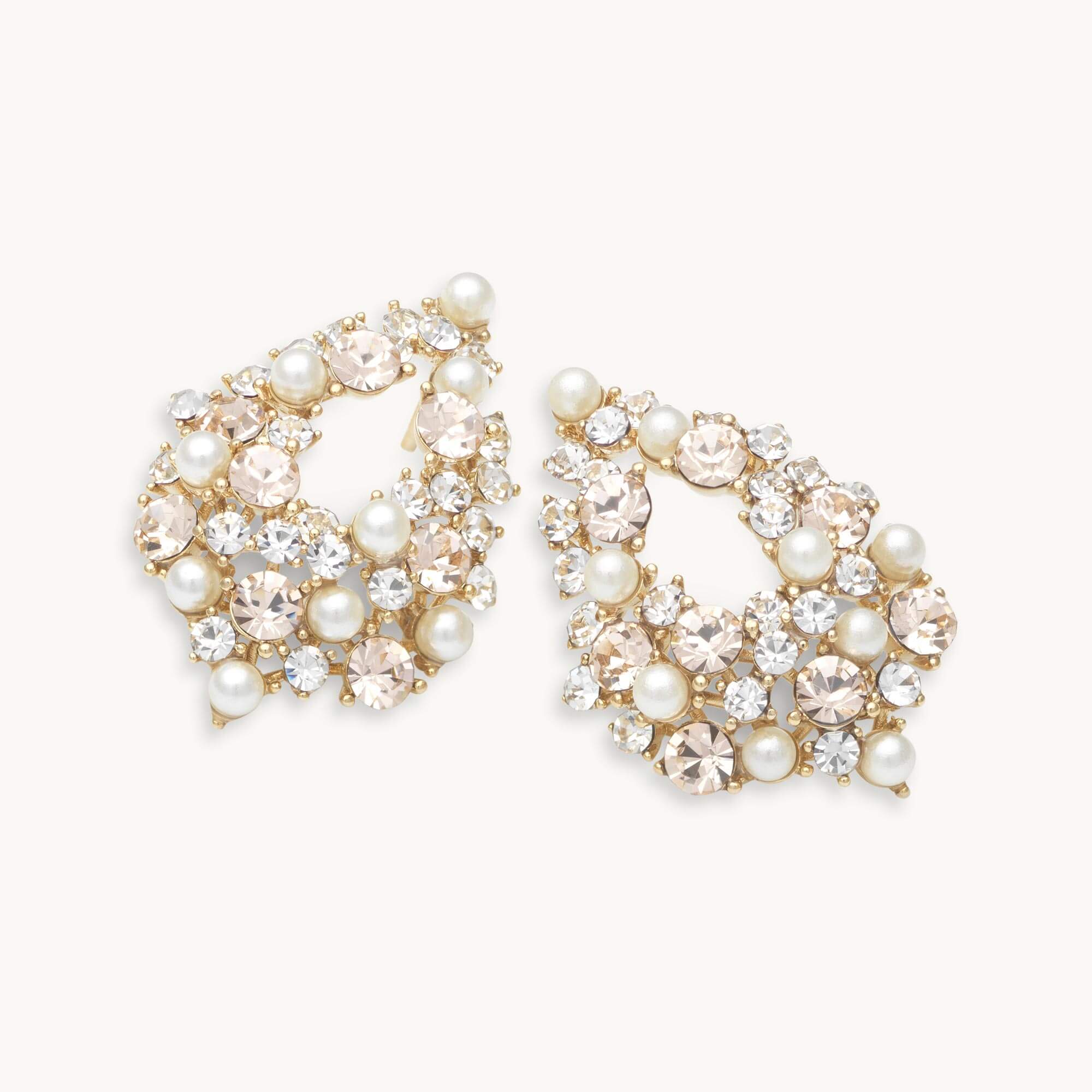 Alice pearl earrings – Ivory silk