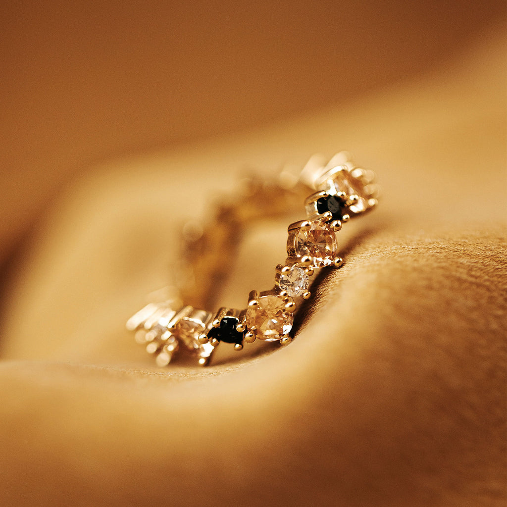Celine ring – Champagne / jet