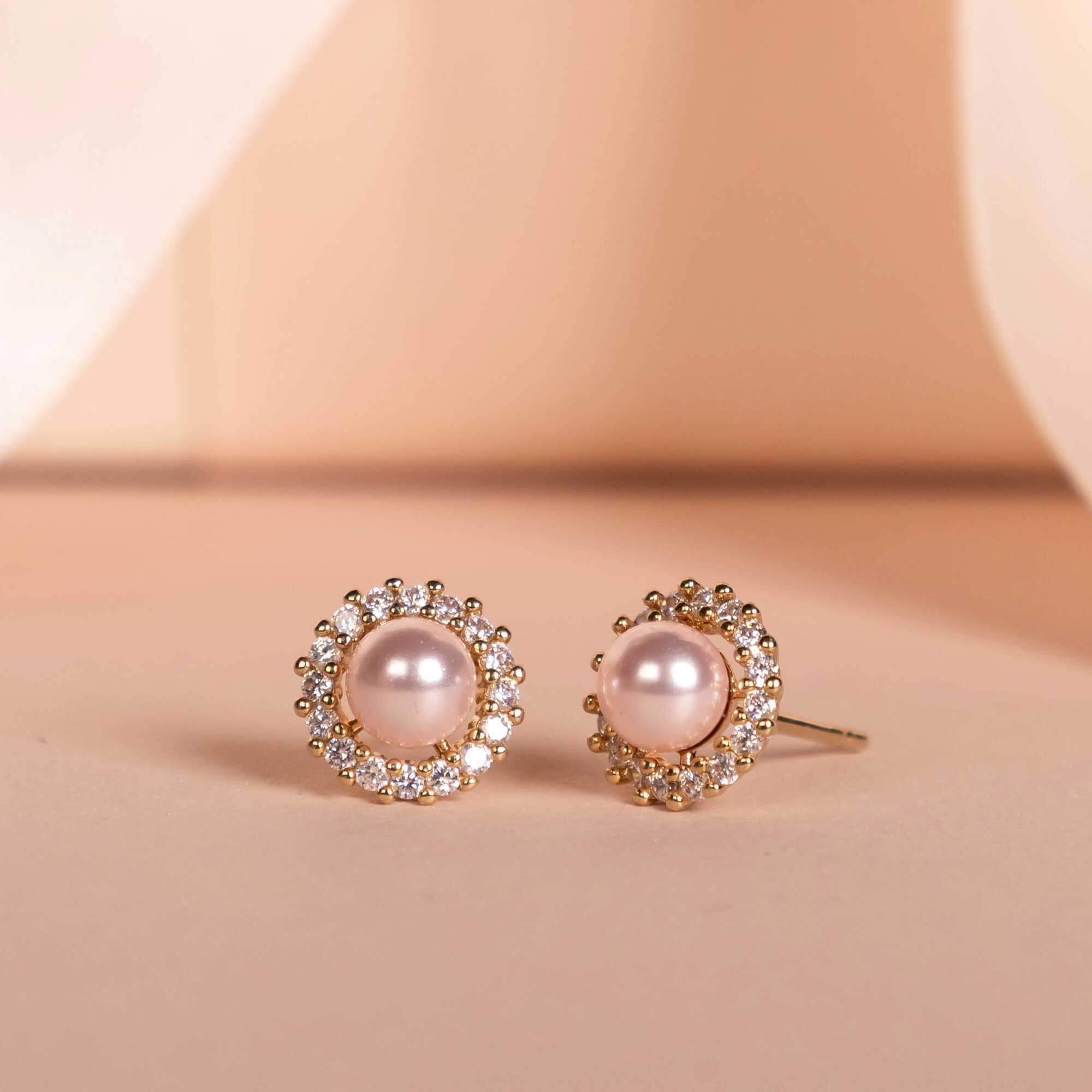 Colette pearl stud earrings – Rosaline