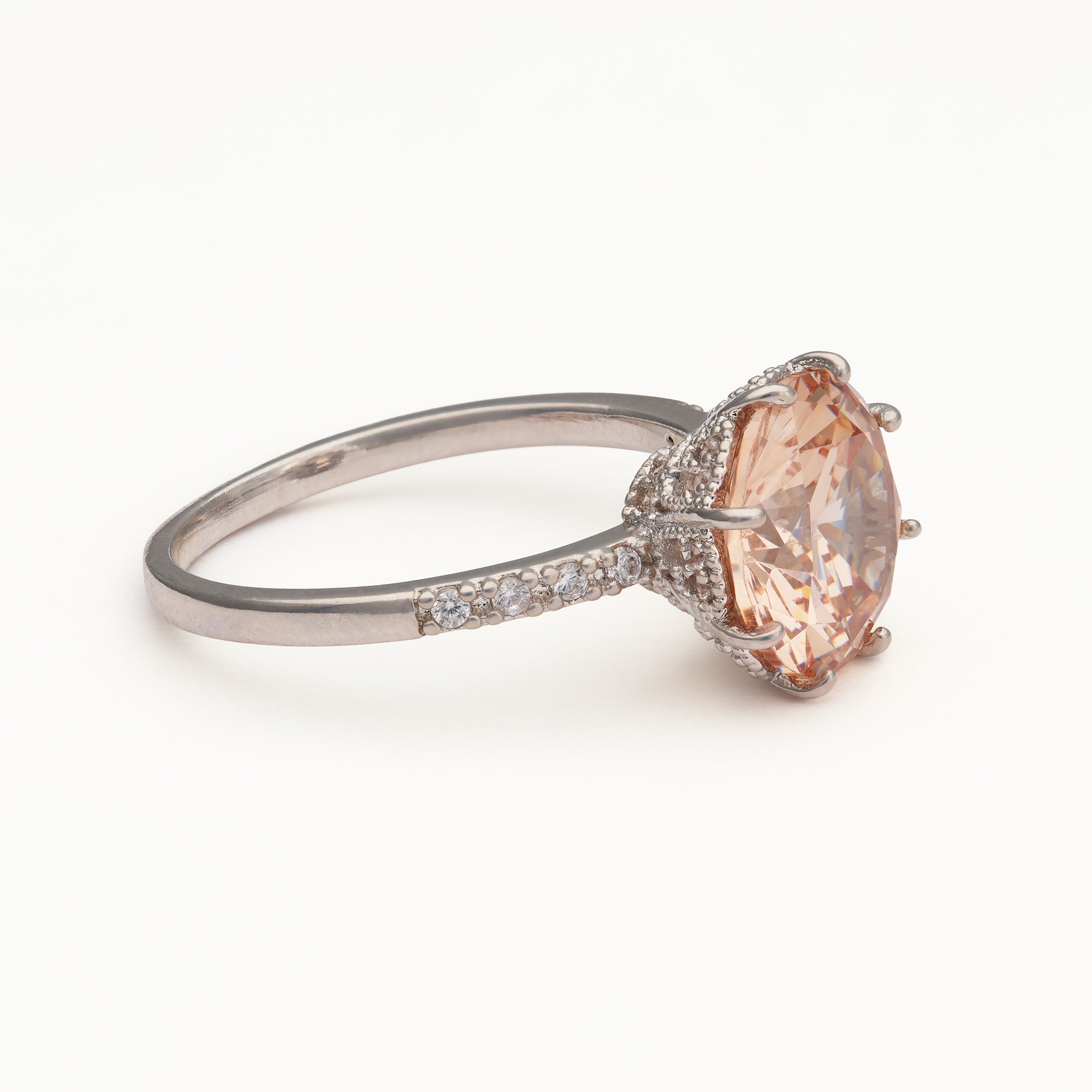 Elenora ring – Champagne (silver)