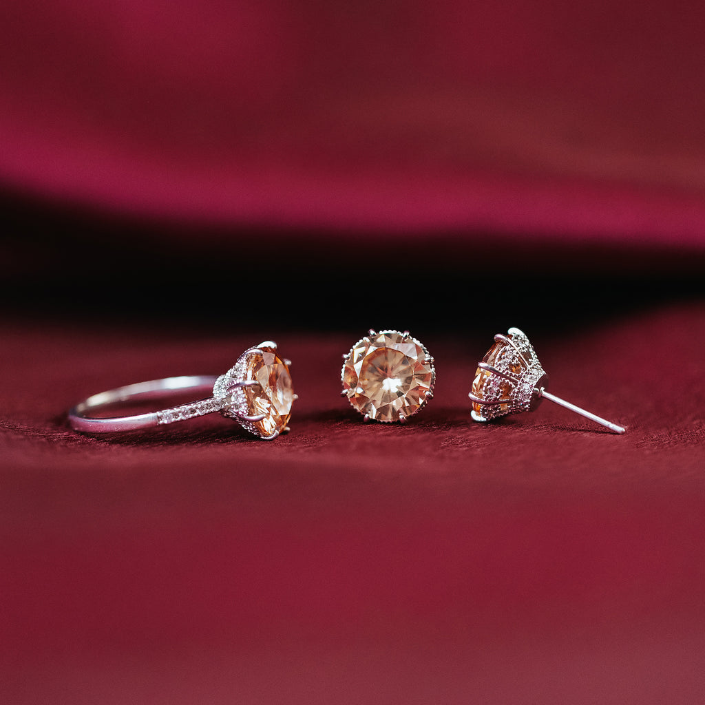 Elenora ring – Champagne (silver)