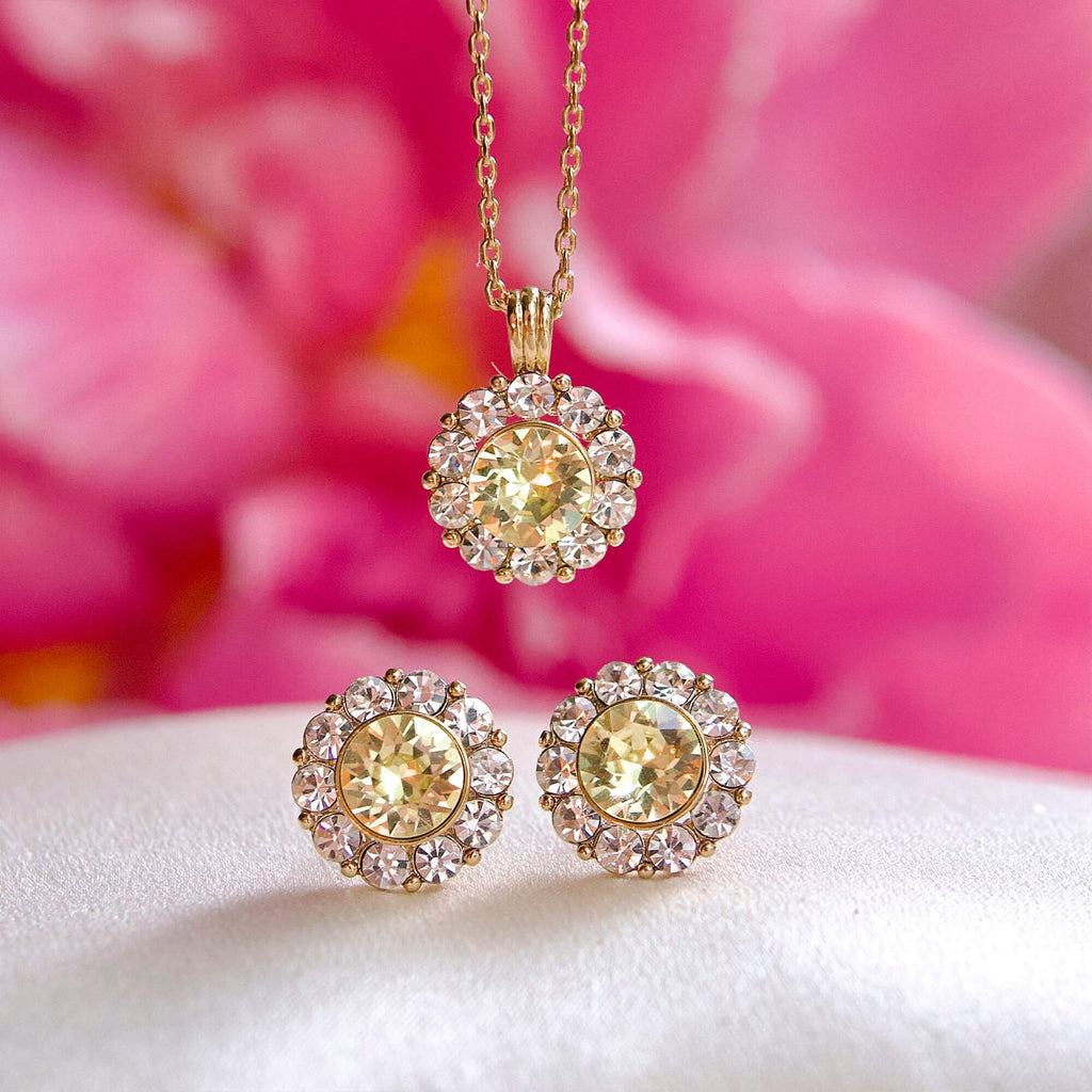 Miss Sofia earrings – Sweet lemon crystal (Gold)
