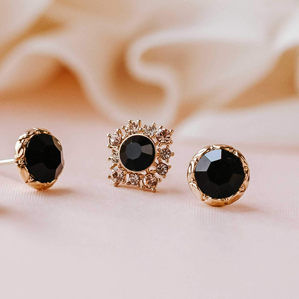 Miss Victoria stud earrings – Jet
