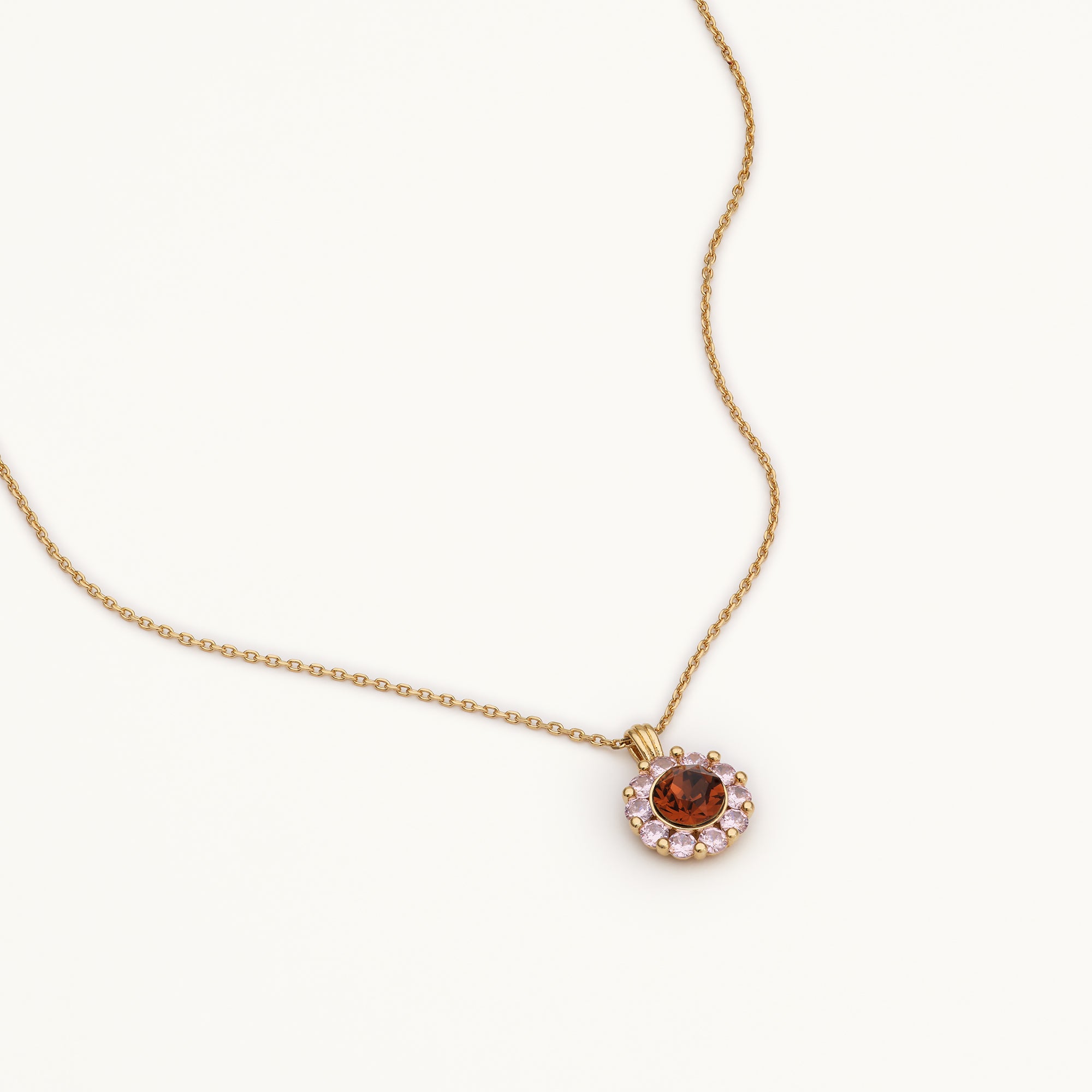 New Miss Sofia necklace – Pink amber (limited)