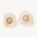 Organza botanical earrings – Ivory