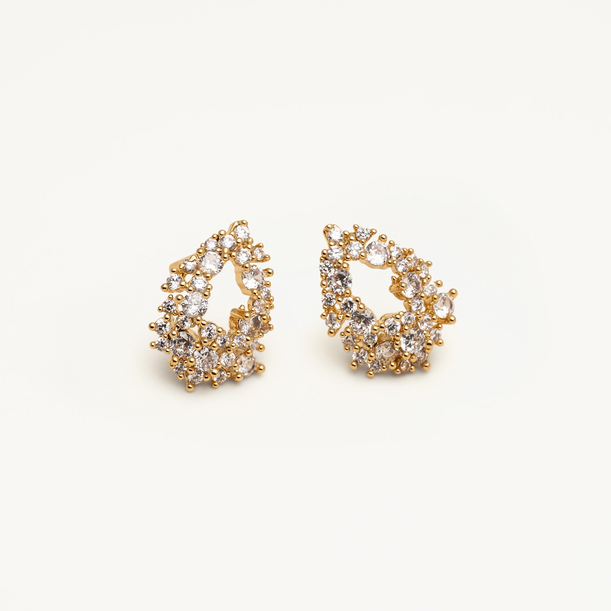 Petite Miss Alice earrings – Crystal (gold)