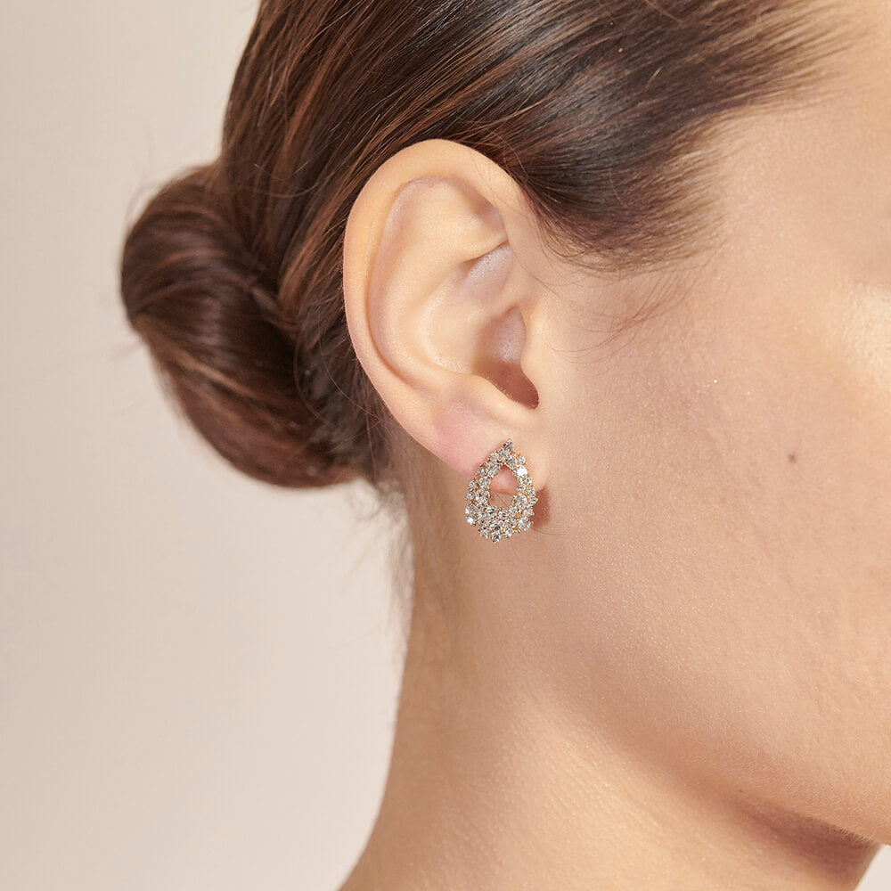Petite Alice earrings – Crystal (Gold)