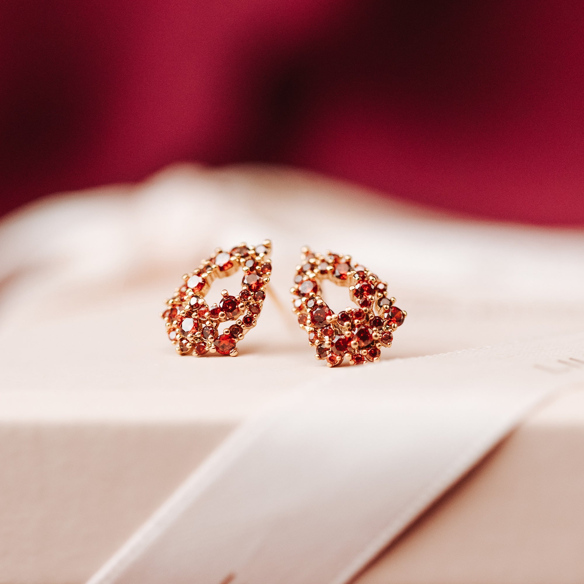 Petite Miss Alice earrings – Garnet