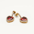 Rose earrings – Garnet