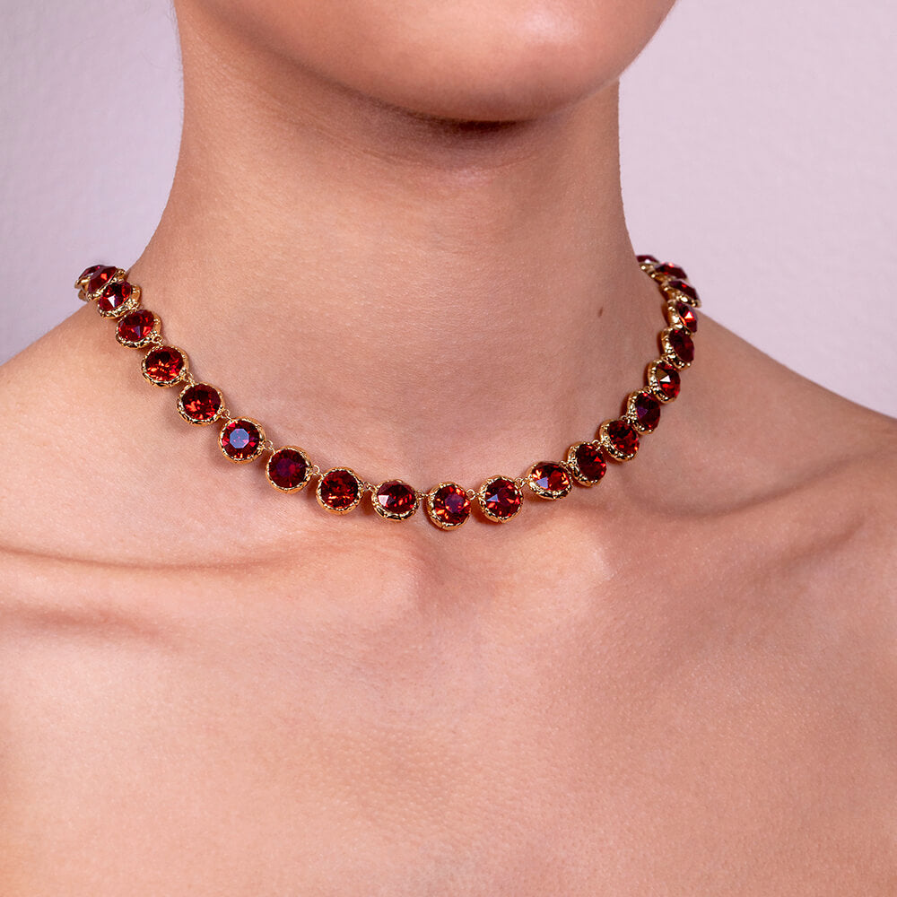 Victoria necklace – Scarlet red