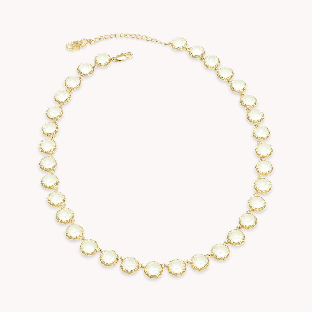 Victoria necklace – White linnen