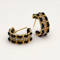 Coco hoops – Jet / gold